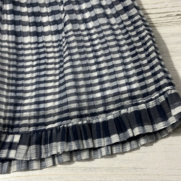 Marie Oliver Silk Blend Tiered Bay Navy and White Dress Size XXS - Picture 10 of 11